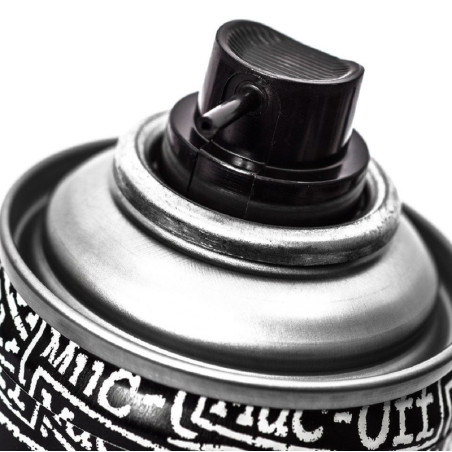 Lubrifiant chaîne MUC-OFF Dry PTFE Chain Lube - spray 400ml (x12)