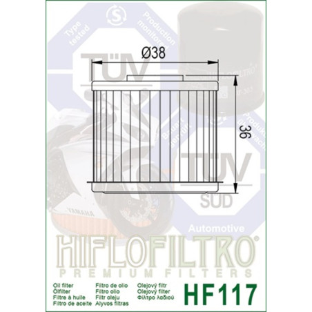 Filtre à huile HIFLOFILTRO pour HONDA CRF 150 L, MONKEY, MSX 125 de 2015 à 2026