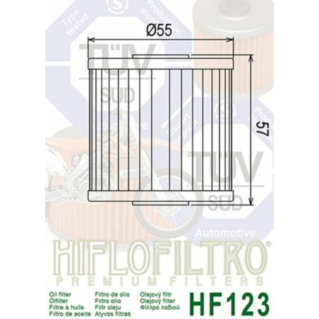 HIFLOFILTRO Ölfilter für KAWASAKI KLF 220 BAYOU 2WD, KLF 300 BAYOU 2WD, KLF 300 BAYOU 4WD, KLR 650, KLX 650 1987-2022