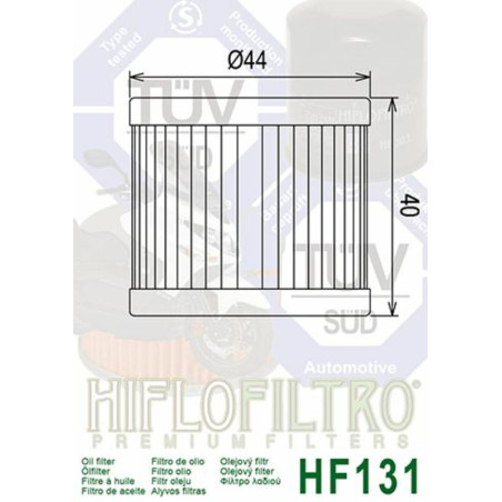 Filtro de aceite HIFLOFILTRO para SUZUKI DR 125 S, DR 125 SM, GN 125, LT 125 QUADRUNNER 2WD, LTZ 90 de 1982 a 2025