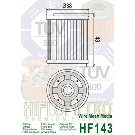 Filtro de aceite HIFLOFILTRO para YAMAHA TT 225, TW 200 TRAILWAY, XT 125, XT 350, YFB 250 TIMBERWOLF 2WD de 1985 a 2018
