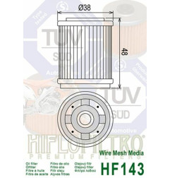 HIFLOFILTRO oil filter for YAMAHA TT 225, TW 200 TRAILWAY, XT 125, XT 350, YFB 250 TIMBERWOLF 2WD 1985-2018