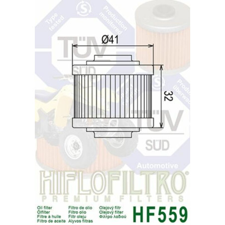 Filtro de aceite HIFLOFILTRO para CAN-AM DS 450, DS 450 X de 2008 a 2009