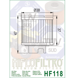 HIFLOFILTRO Oil Filter for HONDA ATC 125 M, TRX 125 FOURTRAX 2WD 1984-1988
