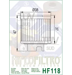 HIFLOFILTRO Ölfilter für HONDA ATC 125 M, TRX 125 FOURTRAX 2WD 1984-1988