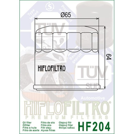 Filtro de aceite HIFLOFILTRO para KAWASAKI KVF 750 BRUTE FORCE I EPS 4WD y HONDA CMX 500 A REBEL ABS de 2002 a 2026