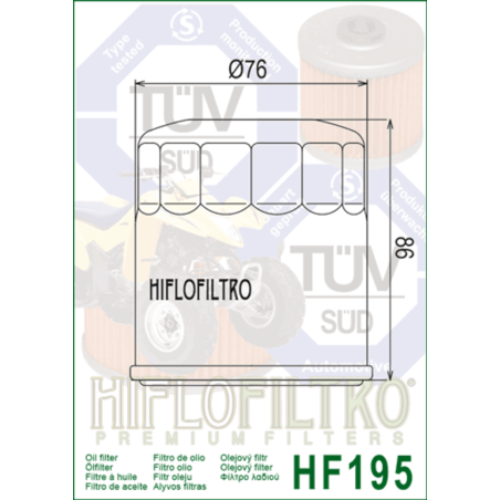 HIFLOFILTRO Oil Filter for POLARIS RZR 1000 2022-2024