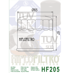 Filtro de aceite HIFLOFILTRO para YAMAHA YFM 700 GRIZZLY EPS XT-R, YFM 700 KODIAK 4WD, YFM 700 KODIAK EPS 4WD de 2020 a 2025