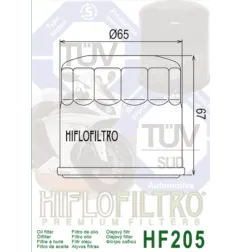 HIFLOFILTRO Ölfilter für YAMAHA YFM 450 KODIAK EPS 4WD, YFM 700 GRIZZLY EPS XT-R, YFM 700 KODIAK 4WD, YFM 700 KODIAK EPS 4WD
