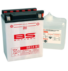 Batterie BS BATTERY Haute-performance avec pack acide - BB14-B2 pour POLARIS HAWKEYE 300 et HONDA XRV 750 AFRICA TWIN