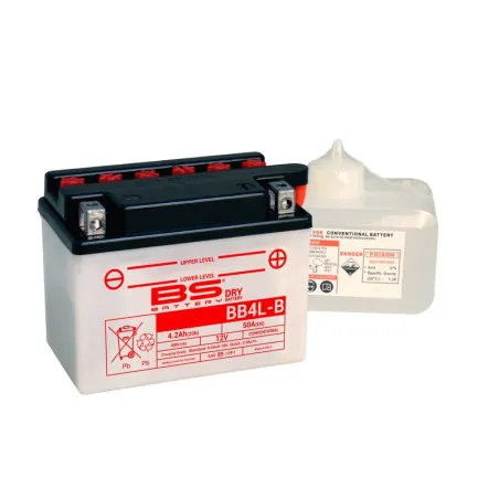 Batería BS BATTERY para APRILIA RX 125, RX 50, GILERA RCR 50, SMT 50, KAWASAKI KDX 200, KMX 125 y CAGIVA W8 125, W8R 125