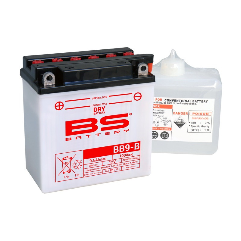 BS BATTERY Battery High performance with Acid Pack - BB9-B for APRILIA, GILERA, DAELIM and HONDA 1980-2019 BS BATTERY Battery High performance with Acid Pack - BB9-B for APRILIA, GILERA, DAELIM and HONDA 1980-2019
