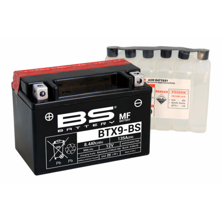 BS BATTERY battery for HONDA XR 650 L, SUZUKI DR 650 SE, KTM ADVENTURE 390 and POLARIS PREDATOR 500 1988-2026