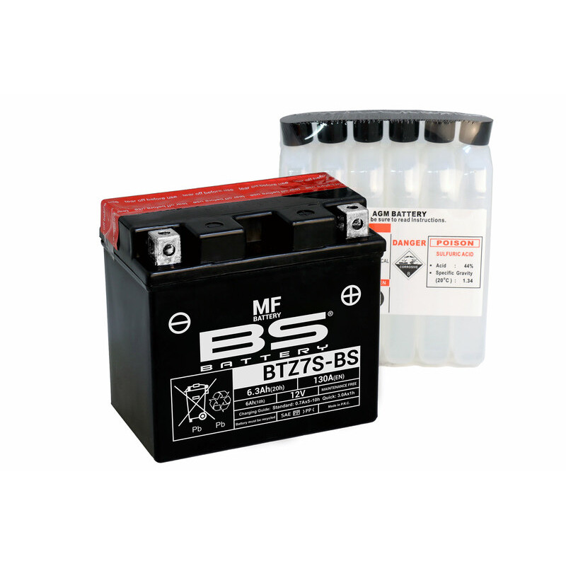 Batería BS BATTERY BTZ7S-BS para HUSQVARNA WR 250, HUSABERG FE 650, HONDA CRF 450 X y YAMAHA YFZ 450 de 1978 a 2020 Batería BS BATTERY BTZ7S-BS para HUSQVARNA WR 250, HUSABERG FE 650, HONDA CRF 450 X y YAMAHA YFZ 450 de 1978 a 2020