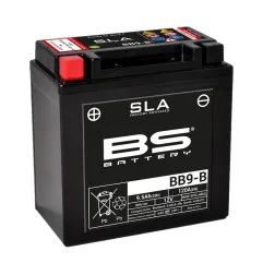 Batterie BS BATTERY SLA sans entretien activé usine - BB9-B pour APRILIA, GILERA, DAELIM et HONDA de 1980 à 2019