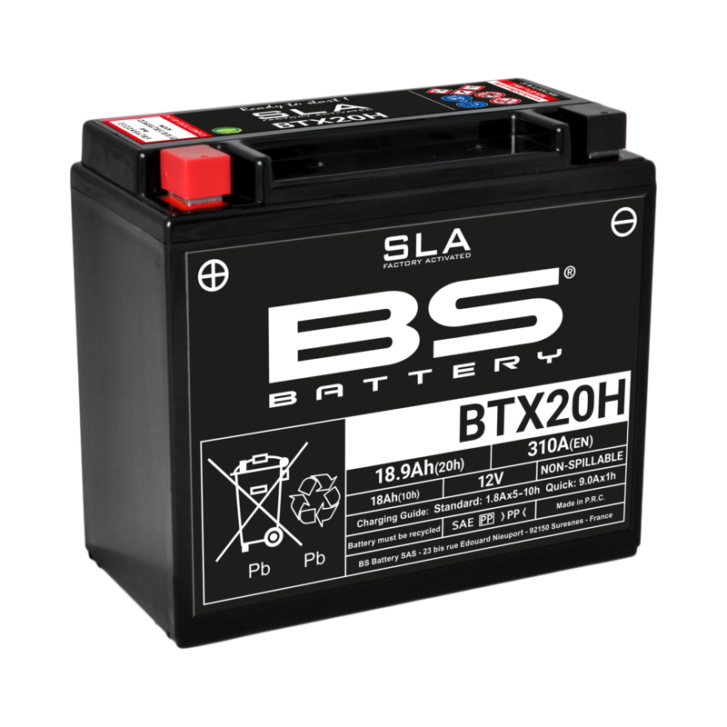 BS BATTERY SLA Wartungsfreie Batterie Werkseitig aktiviert - BTX20H für CAN-AM COMMANDER 800 und ARCTIC CAT 500 4WD AUTO TRANS. BS BATTERY SLA Wartungsfreie Batterie Werkseitig aktiviert - BTX20H für CAN-AM COMMANDER 800 und ARCTIC CAT 500 4WD AUTO TRANS.
