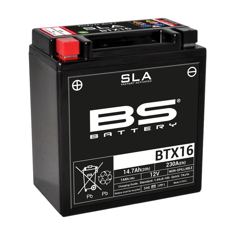BS BATTERY SLA maintenance-free factory-activated - BTX16 for SUZUKI LT-A 500 VINSON AUTOMATIC 4WD, LT-F 500 QUADRUNNER 4WD BS BATTERY SLA maintenance-free factory-activated - BTX16 for SUZUKI LT-A 500 VINSON AUTOMATIC 4WD, LT-F 500 QUADRUNNER 4WD