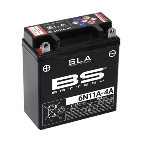 BS BATTERY AGM SLA vorgeladen - wartungsfrei - 6N11A-4A
