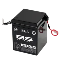 BS BATTERY battery for YAMAHA CHAPPY 50, HONDA XL 125 S, XL 250 S, XL 500 S, SUZUKI TS 100, TS 185 and APRILIA TUAREG 125 RALLY
