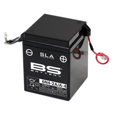 BS BATTERY battery for YAMAHA CHAPPY 50, HONDA XL 125 S, XL 250 S, XL 500 S, SUZUKI TS 100, TS 185 and APRILIA TUAREG 125 RALLY