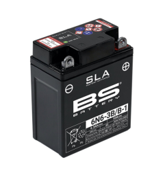 Batterie BS BATTERY SLA sans entretien activé usine - 6N6-3B/B-1 pour YAMAHA DT 125, DT 125 MX, XT 500 et KAWASAKI KE 100