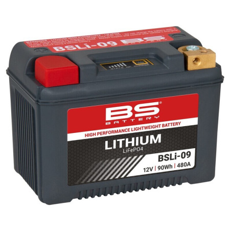 Batería de litio BS BATTERY Lithium-Ion BSLI-09 para SUZUKI, POLARIS, KAWASAKI y KTM de 2000 a 2025