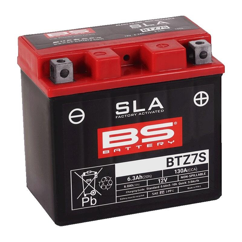 Batterie BS BATTERY SLA sans entretien activé usine - BTZ7S pour HUSQVARNA, YAMAHA, GAS GAS et HUSABERG de 1978 à 2026