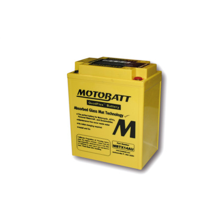 Batterie MOTOBATT pour POLARIS SPORTSMAN 500, KAWASAKI KLR 650, APRILIA PEGASO 600 et GILERA NORDWEST 600 de 1978 à 2019