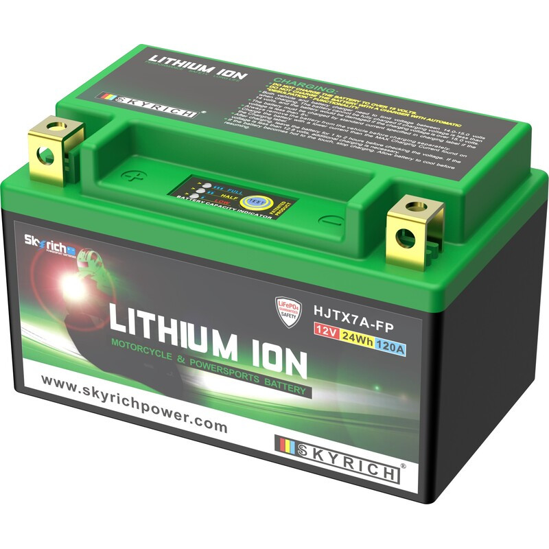 Batería de litio SKYRICH LITX7A (Con indicador de carga) para APRILIA SXV 450, SUZUKI LTZ 90, DAELIM BESBI 125 y HONDA XL 125