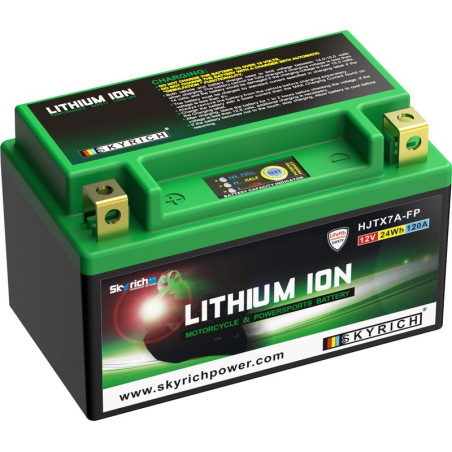 SKYRICH Lithium-Ionen-Batterie - LTX7A für APRILIA SXV 450, SUZUKI LTZ 90, DAELIM BESBI 125 und HONDA XL 125 1997-2026