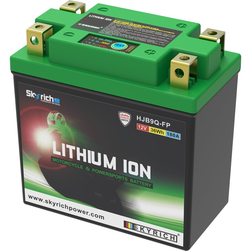 Batterie SKYRICH Lithium-Ion - LIB9 pour APRILIA ETX 125, GILERA SP 01 125, DAELIM VS 125 et SUZUKI LT-F 160 QUADRUNNER 2WD Batterie SKYRICH Lithium-Ion - LIB9 pour APRILIA ETX 125, GILERA SP 01 125, DAELIM VS 125 et SUZUKI LT-F 160 QUADRUNNER 2WD