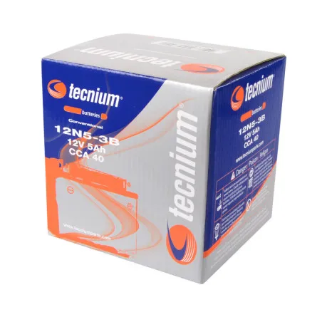 TECNIUM Battery Conventional with Acid Pack - 12N5.5-3B for APRILIA, KAWASAKI, YAMAHA and GILERA 1972-2013