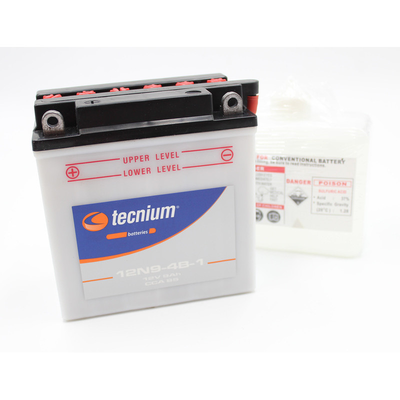 TECNIUM Blei/Säure Batterie mit Säurepack - 12N9-4B-1 für HONDA NX 125, XL 200, XR 200 1983-2001 TECNIUM Blei/Säure Batterie mit Säurepack - 12N9-4B-1 für HONDA NX 125, XL 200, XR 200 1983-2001