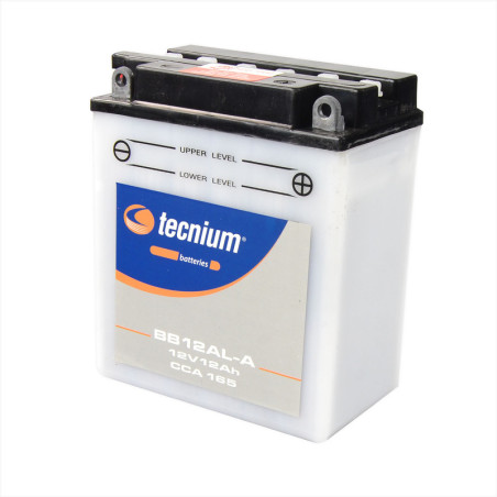 TECNIUM Battery Conventional with Acid Pack - BB12AL-A for APRILIA PEGASO 650, PEGASO 650 IE and YAMAHA XT 600 Z TENERE