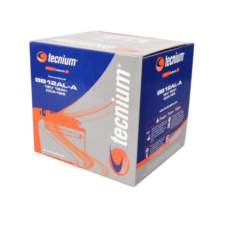 Batería TECNIUM BB12AL-A fresh pack para APRILIA PEGASO 650, PEGASO 650 IE y YAMAHA XT 600 Z TENERE de 1986 a 2005