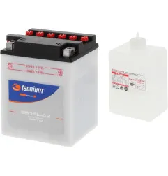 Batterie TECNIUM conventionnelle avec pack acide - BB14L-A2 pour APRILIA, KAWASAKI, GILERA et HONDA de 1978 à 2013