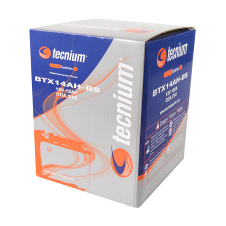 TECNIUM Wartungsfreie Batterie mit Säurepack - BTX14AH-BS für POLARIS, HONDA, SUZUKI und YAMAHA 1985-2025