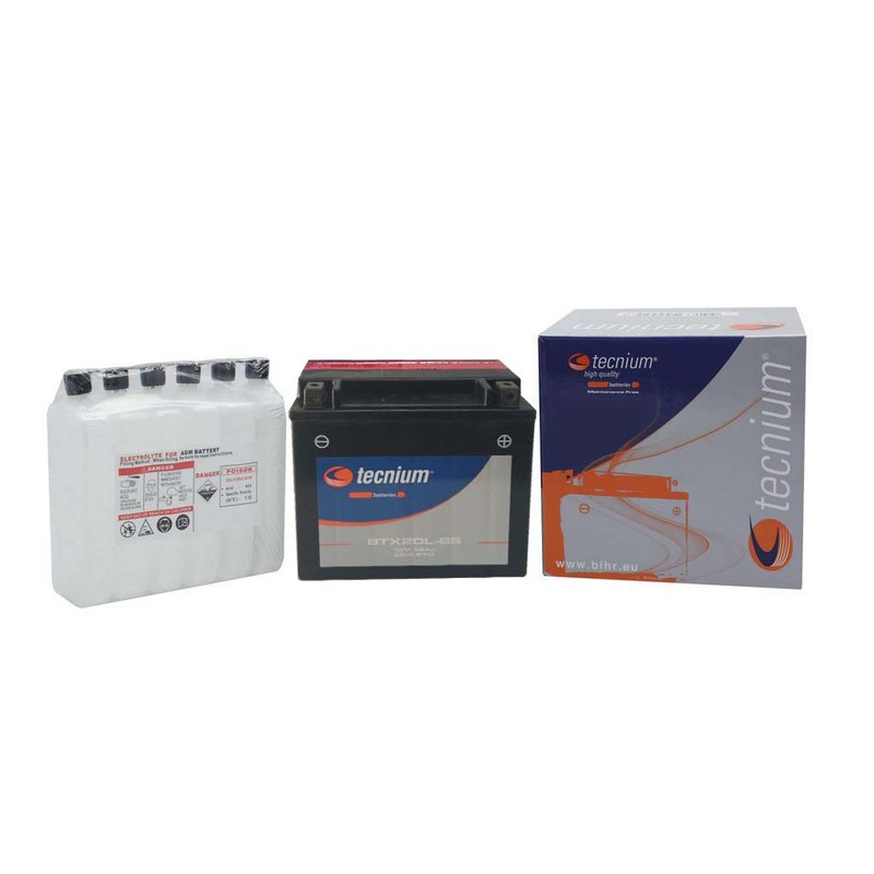 TECNIUM Battery Maintenance Free with Acid Pack - BTX20L-BS for YAMAHA, KYMCO, CAN-AM and HONDA 1996-2025