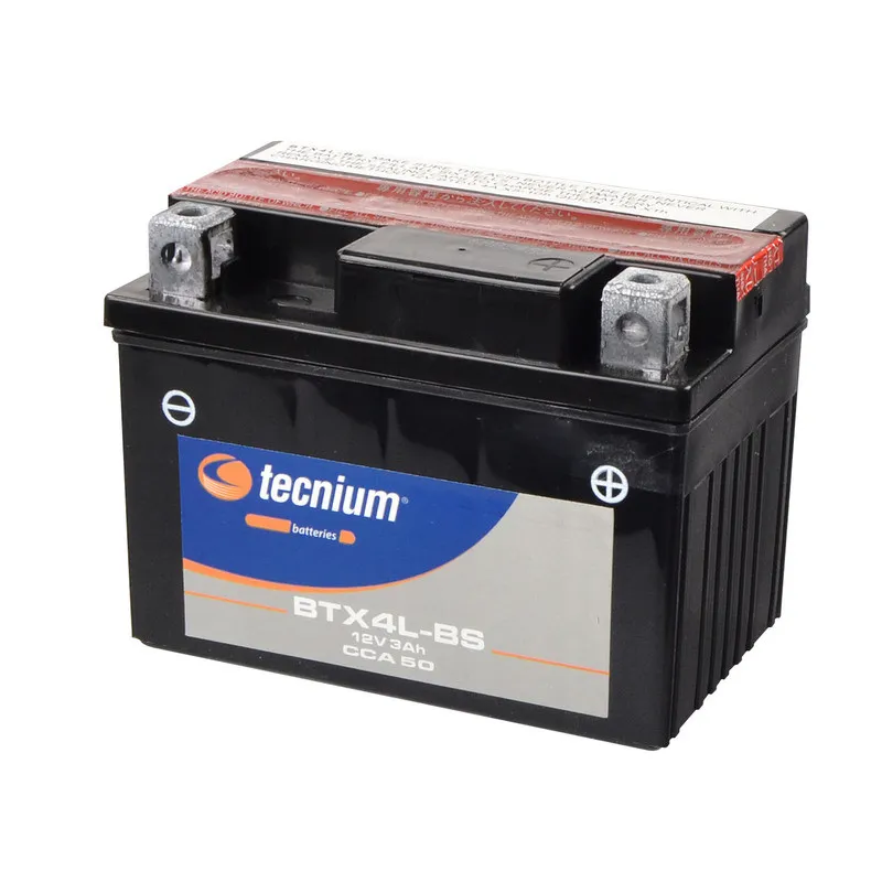 TECNIUM Battery Maintenance Free with Acid Pack - BTX4L-BS for KTM SMR 450, HUSQVARNA WR 125, HONDA CR 125 and APRILIA RX 50 TECNIUM Battery Maintenance Free with Acid Pack - BTX4L-BS for KTM SMR 450, HUSQVARNA WR 125, HONDA CR 125 and APRILIA RX 50