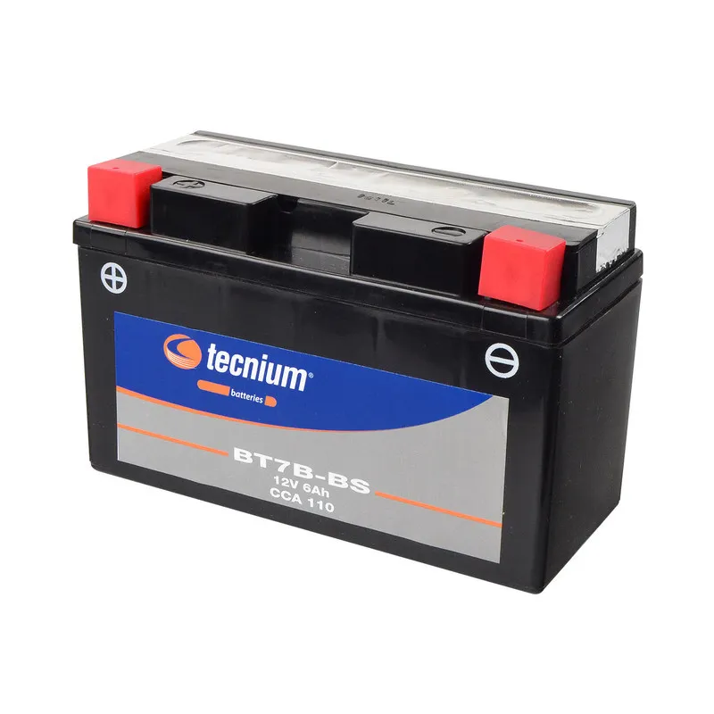 TECNIUM Battery Maintenance Free with Acid Pack - BT7B-BS for SUZUKI DRZ 400, CAN-AM DS 450, YAMAHA TTR 250 and RIEJU TANGO 125 TECNIUM Battery Maintenance Free with Acid Pack - BT7B-BS for SUZUKI DRZ 400, CAN-AM DS 450, YAMAHA TTR 250 and RIEJU TANGO 125