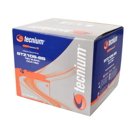 TECNIUM Battery Maintenance Free with Acid Pack - BTZ10S-BS for KTM RALLY 660, SXC 625 and YAMAHA YFM 350 RAPTOR 2WD 1988-2015