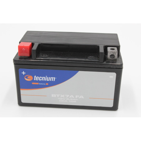 Batería TECNIUM activada de fábrica BTX7A (FA) para APRILIA SXV 450, SUZUKI LTZ 90, DAELIM BESBI 125 y HONDA XL 125