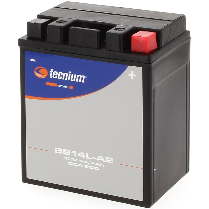 TECNIUM Factory-Activated Battery BB14L-A2 (FA) for APRILIA PEGASO 650, KAWASAKI KLR 650, GILERA NORDWEST 600 and HONDA CX 500