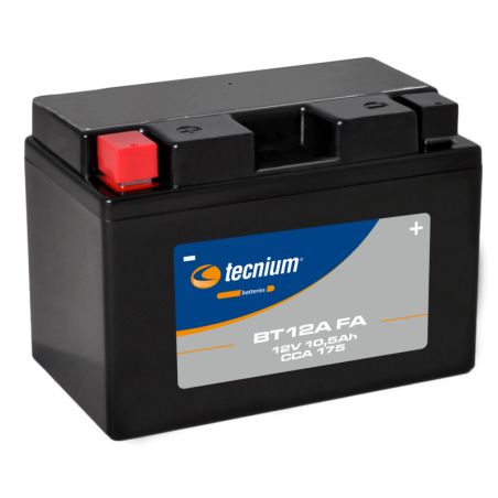 Batterie TECNIUM sans entretien activé usine - BT12A pour HUSQVARNA SVARTPILEN 401 et KTM ADVENTURE 890 de 2018 à 2026