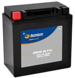 TECNIUM battery for APRILIA ETX 125, GILERA SP 01 125, DAELIM VS 125 and HONDA CRF 150 1980-2019