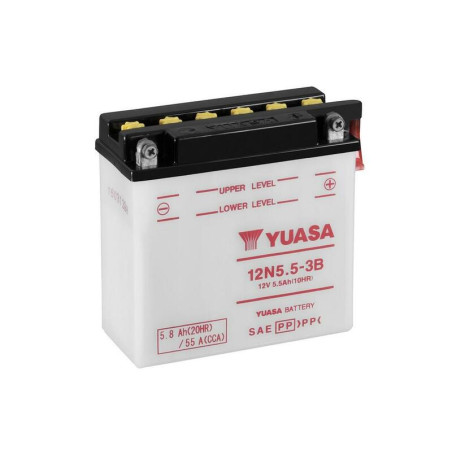 Batterie YUASA conventionnelle sans pack acide pour APRILIA ETX 600, GILERA SP 01 125, KAWASAKI S1 250 MACH I et YAMAHA YZF 125