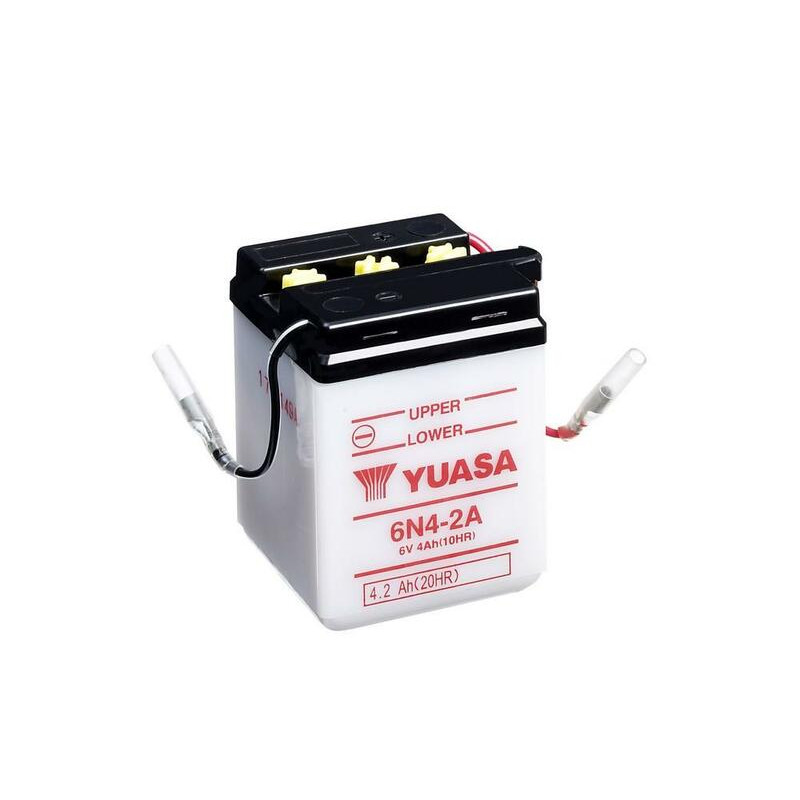 Batterie YUASA conventionnelle sans pack acide pour SUZUKI TS 100, TS 185 de 1973 à 1977