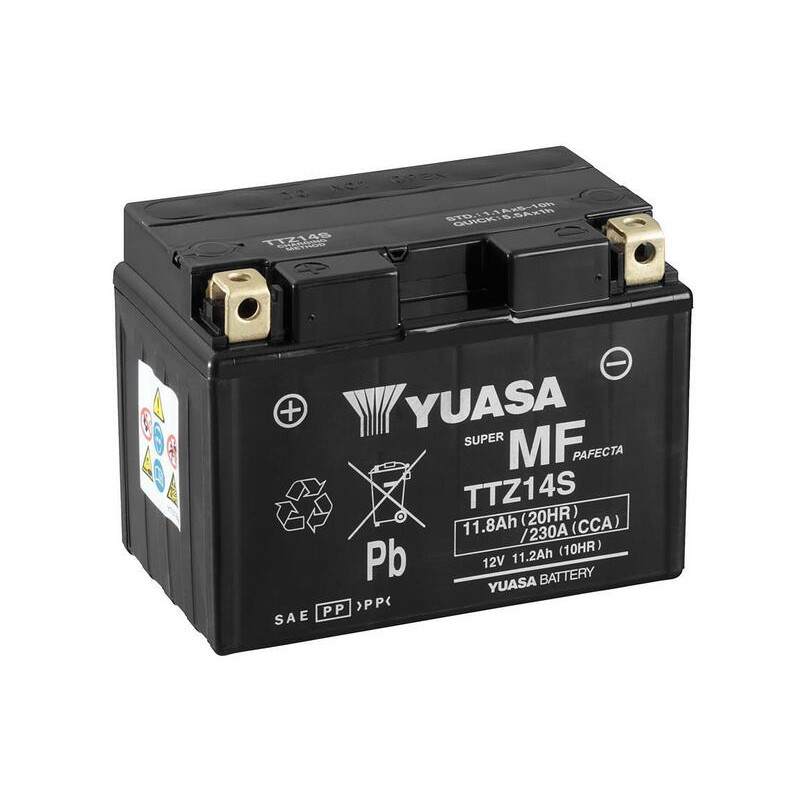 Batterie YUASA sans entretien avec pack acide pour KTM ADVENTURE 950, ADVENTURE 990, RALLY 690, SUPERMOTO 950, SUPERMOTO 990