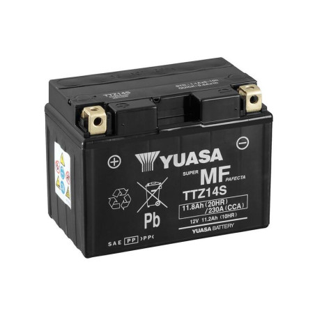 Batterie YUASA sans entretien avec pack acide pour KTM ADVENTURE 950, ADVENTURE 990, RALLY 690, SUPERMOTO 950, SUPERMOTO 990