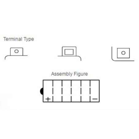 Batterie YUASA conventionnelle sans pack acide pour YAMAHA YFB 250 TIMBERWOLF 2WD, YFM 350 WARRIOR 2WD, YFM 350 WOLVERINE 2WD